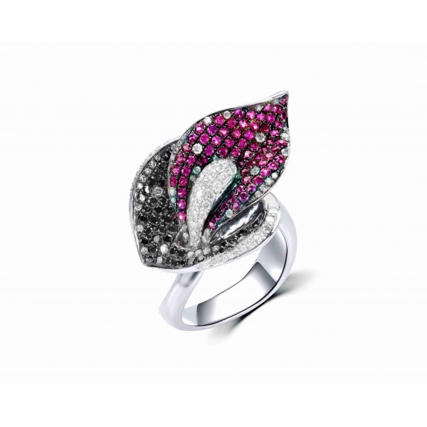 Anubis Pave Ruby Diamond Ring