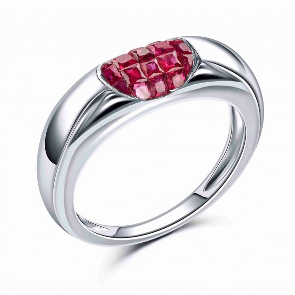 Horus Invisibe Ruby White Gold Ring