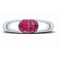 Horus Invisibe Ruby White Gold Ring