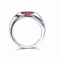 Horus Invisibe Ruby White Gold Ring