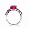 Shu Prong Ruby White Gold Ring