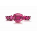 Shu Prong Ruby White Gold Ring