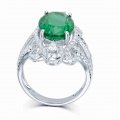 Bes Prong Emerald Pear Diamond Ring