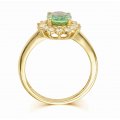 Amun Green Garnet Diamond Ring