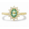 Amun Green Garnet Diamond Ring
