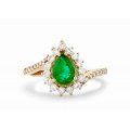 Khonsu Prong Emerald Diamond Ring