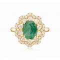 Ptah Prong Emerald Diamond Ring 