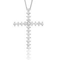 Mais Channel Diamond Pendant 18K White Gold 