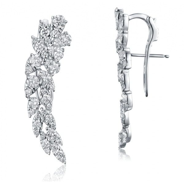 Angular Prong Diamond Earring 18K White Gold