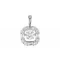 Twinkling Diamond Pendant 18K White Gold