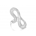 Tributary Channel Diamond Ring 18k White Gold