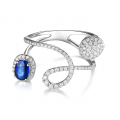 Bivo Blue Sapphire Diamond Ring 