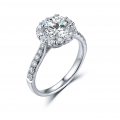 Mondio White Gold Diamond Engagement Ring Casing