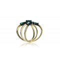 Ceanus Emerald Diamond Ring 18k Yellow Gold