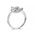 Blomst Channel Diamond Ring 18k White Gold