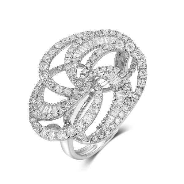 Dulat Channel Diamond Ring 18k White Gold