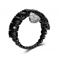 Dinglende Spinel Diamond Ring 18k Black Gold