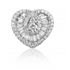 Gusto Hearts Diamond Earring 18K White Gold