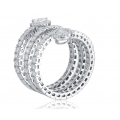 Helix Diamond Ring 18K White Gold