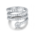 Helix Diamond Ring 18K White Gold
