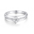 Vertex Illusion Diamond Ring 18K White Gold