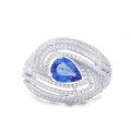 Bluebell Sapphire Prong Diamond Ring