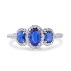 Brier Blue Kynite Prong Diamond Ring