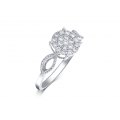 Adriatic Prong Diamond Ring 18K White Gold 