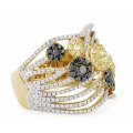 Derna Yellow Sapphire Black Diamond Ring
