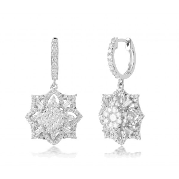 Almirez Prong Diamond Earring 18K White Gold
