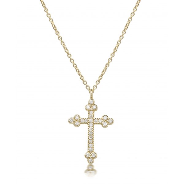 Bourinos Prong Diamond Necklace 18K Yellow Gold