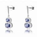 Owens Kyanite Diamond Earring 18K White Gold 