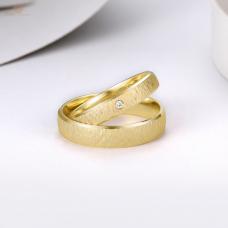 Raei Diamond Wedding Ring 18K Yellow Gold (Pair)