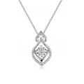 Classico Diamond Pendant 18K White Gold